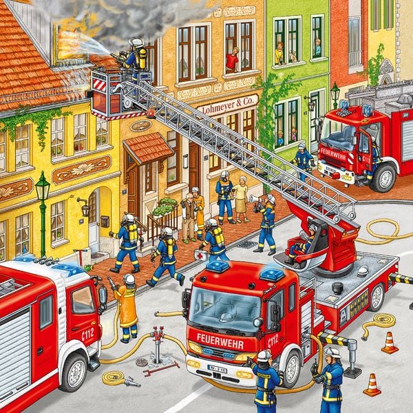 Kinderpuzzle ab 5 Jahren - Feuerwehreinsatz - 49 Teile