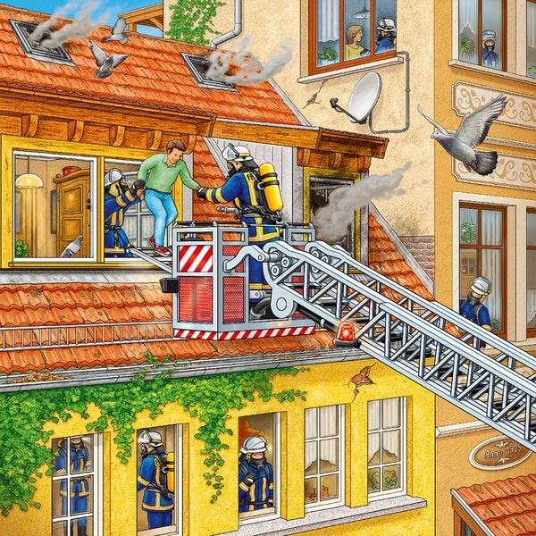 Kinderpuzzle ab 5 Jahren - Feuerwehreinsatz - 49 Teile