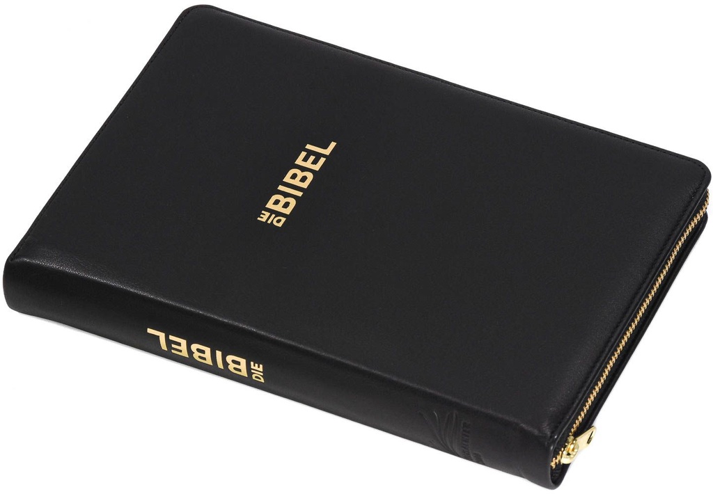 Schlachter 2000 Bibel - Taschenausgabe (Softcover, schwarz, Goldschnitt, Reißverschluss)