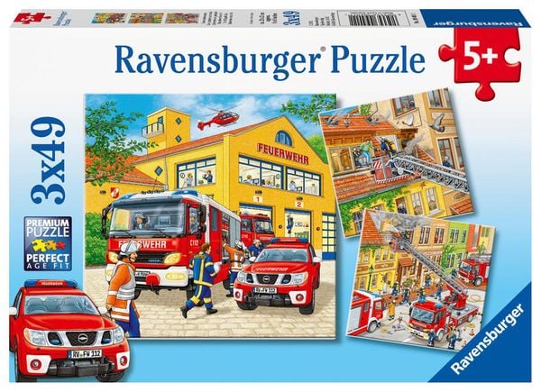 Kinderpuzzle ab 5 Jahren - Feuerwehreinsatz - 49 Teile