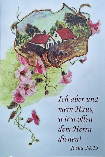 Faltkarte mit Umschlag // Ich aber und mein Haus wollen dem Herrn dienen! Josua 24,15 Mit CD